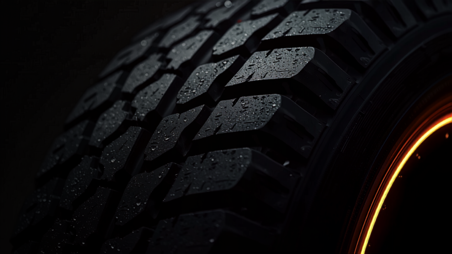 Close-up of retreaded tire tread